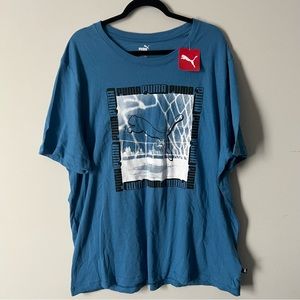 Men’s Blue Puma Short Sleeve Graphic Tee